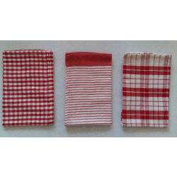 Piros konyharuha 70cm x 50cm (3db)